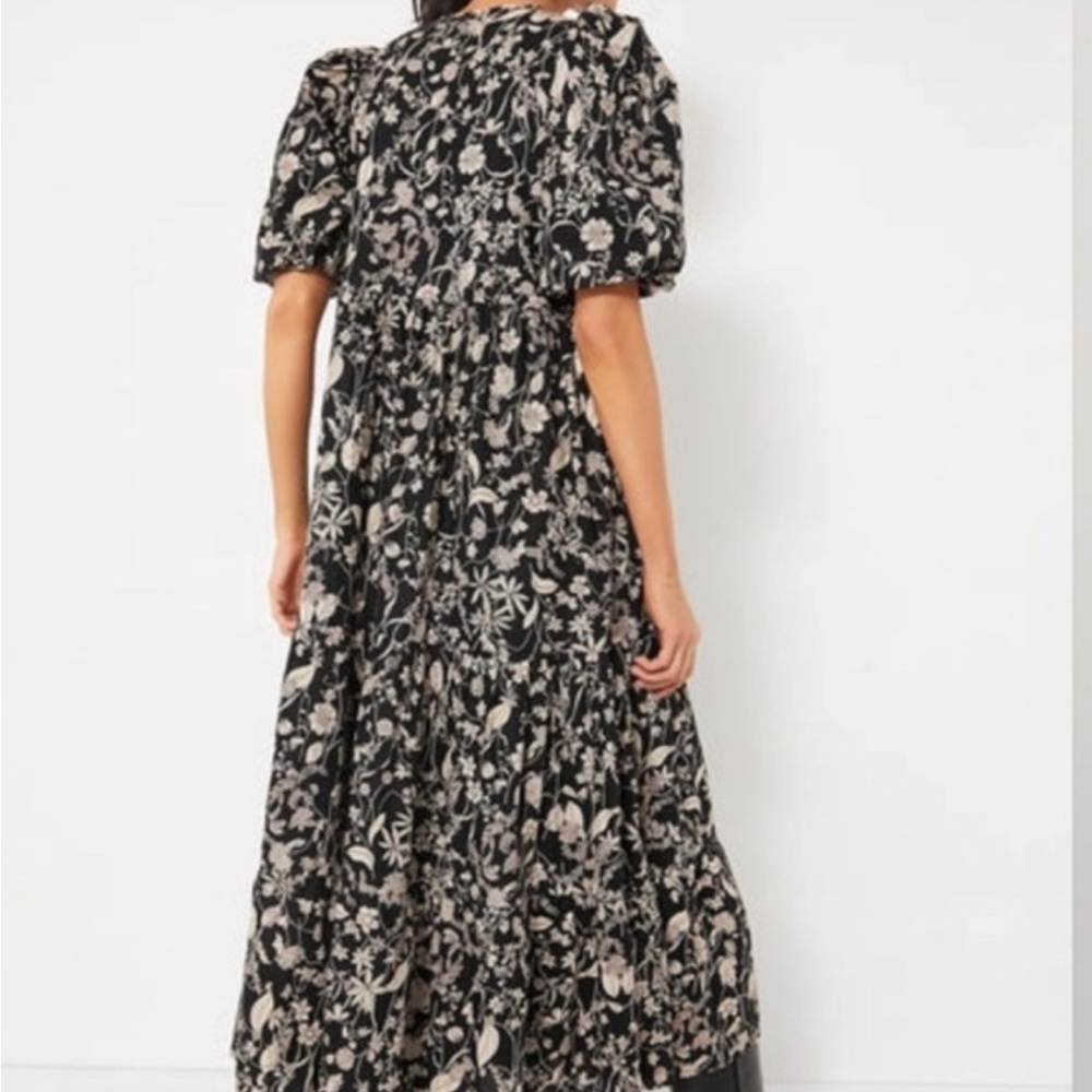Black Floral Tiered Maxi Dress - Picture 3 of 11